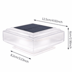 Warm LED Solar-Powered Weatherproof Pillar Light