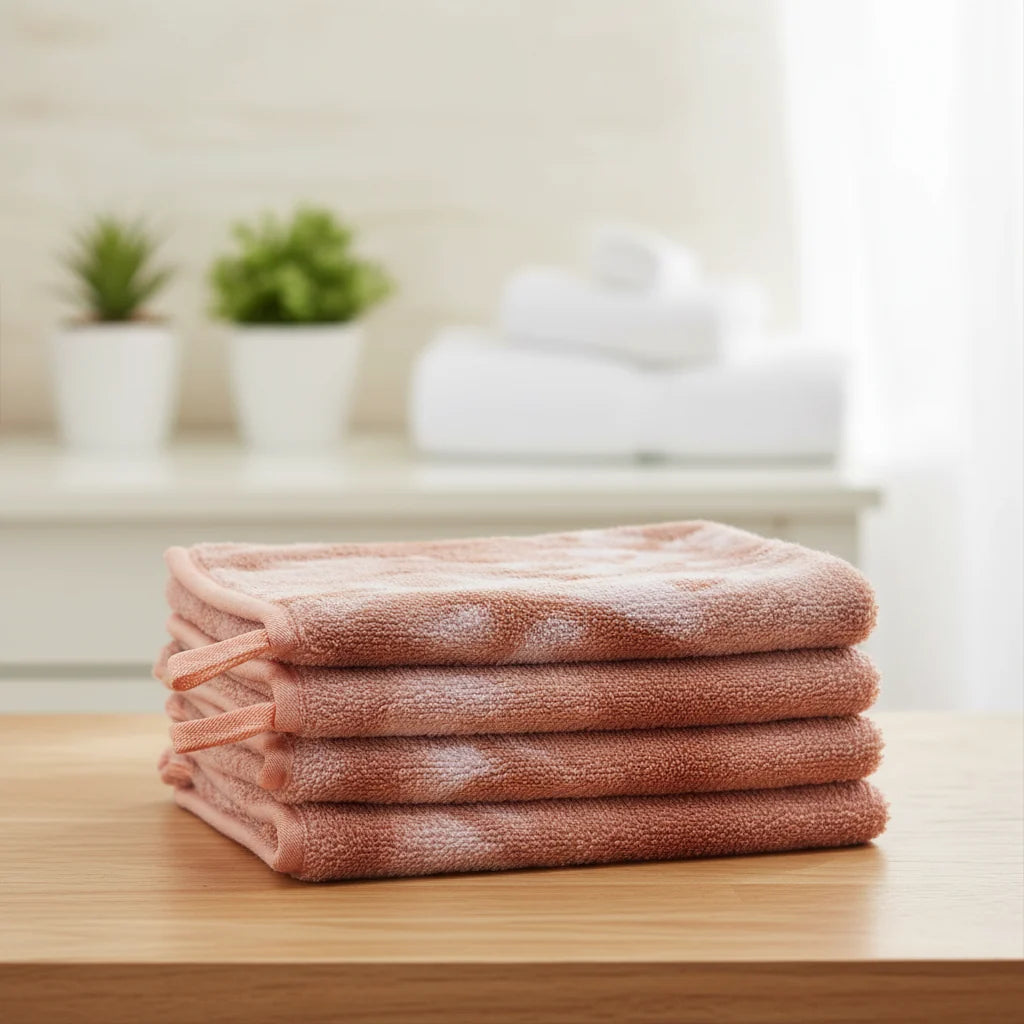 Wash Mitts Set 6-Piece Coral Fleece Sensitive Skin