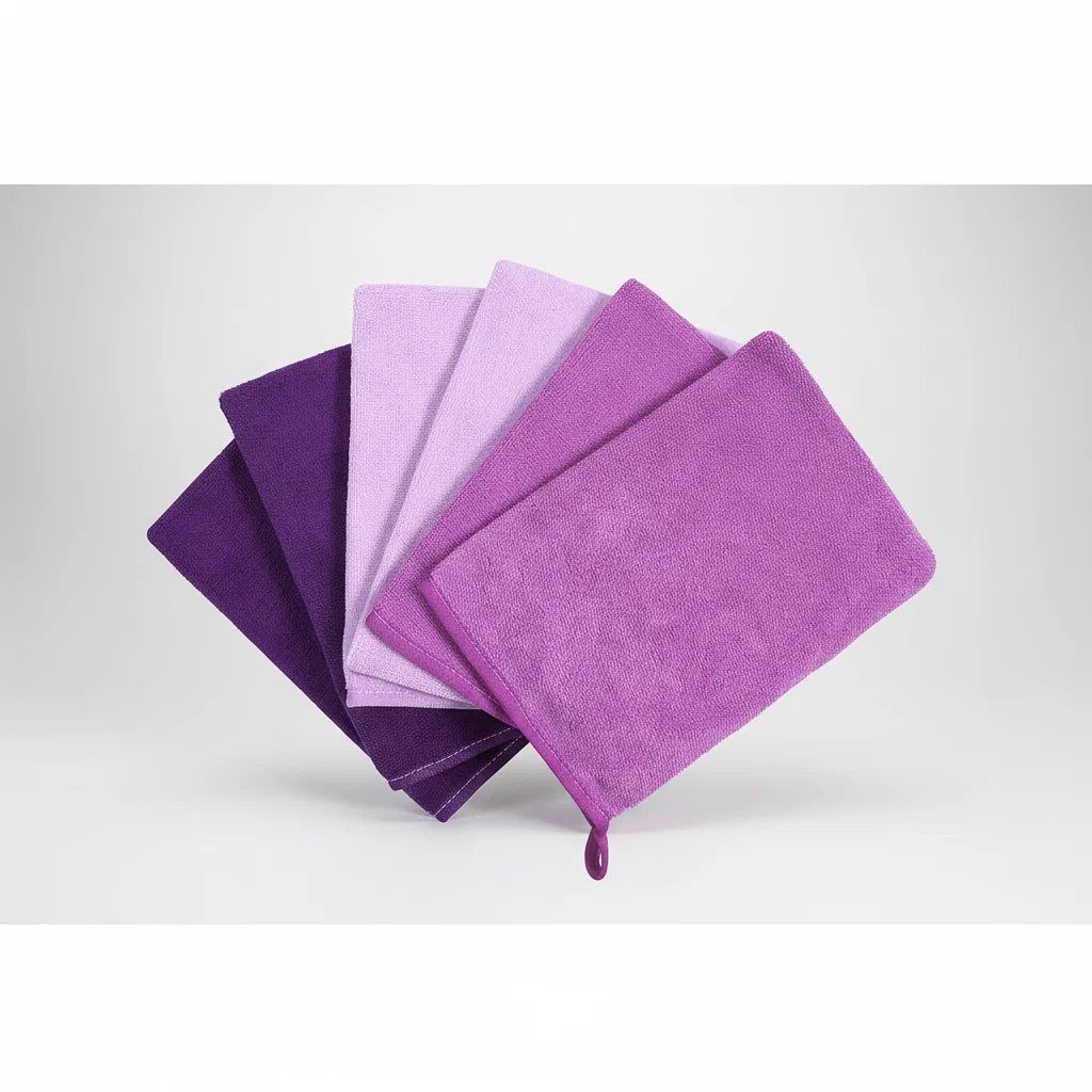 Wash Mitts Set 6-Piece Coral Fleece Sensitive Skin