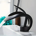 Washbasin Faucet Waterfall Spout Solid Brass Single-Handle