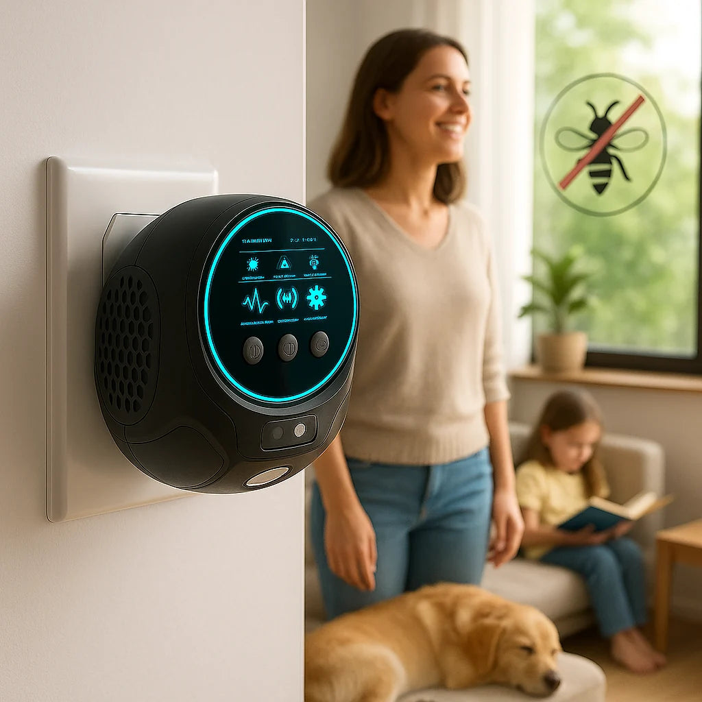 Wasp Repeller Ultrasonic Plug-In Chemical-Free 297 m² Coverage