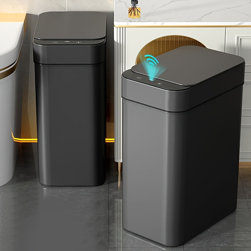 Waste Bin Touch-Free Sensor Slim Space-Saving Sealed Lid