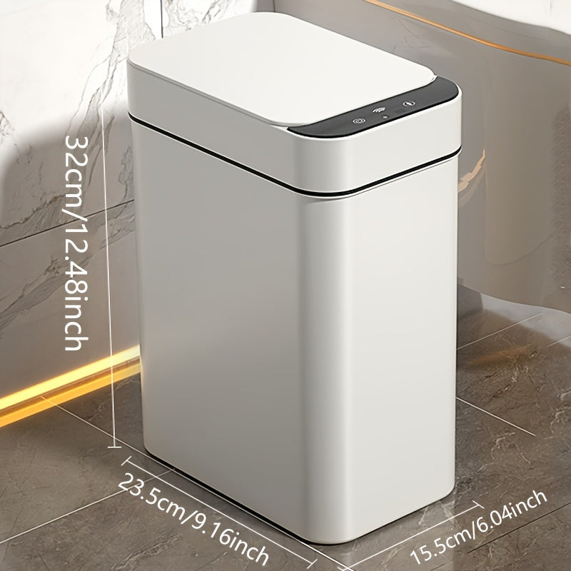 Waste Bin Touch-Free Sensor Slim Space-Saving Sealed Lid
