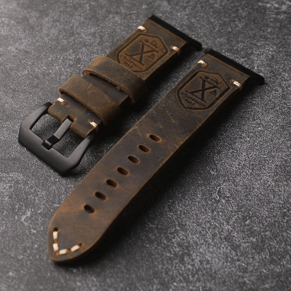 Watch Band Full-Grain Leather Hand-Stitched 47mm