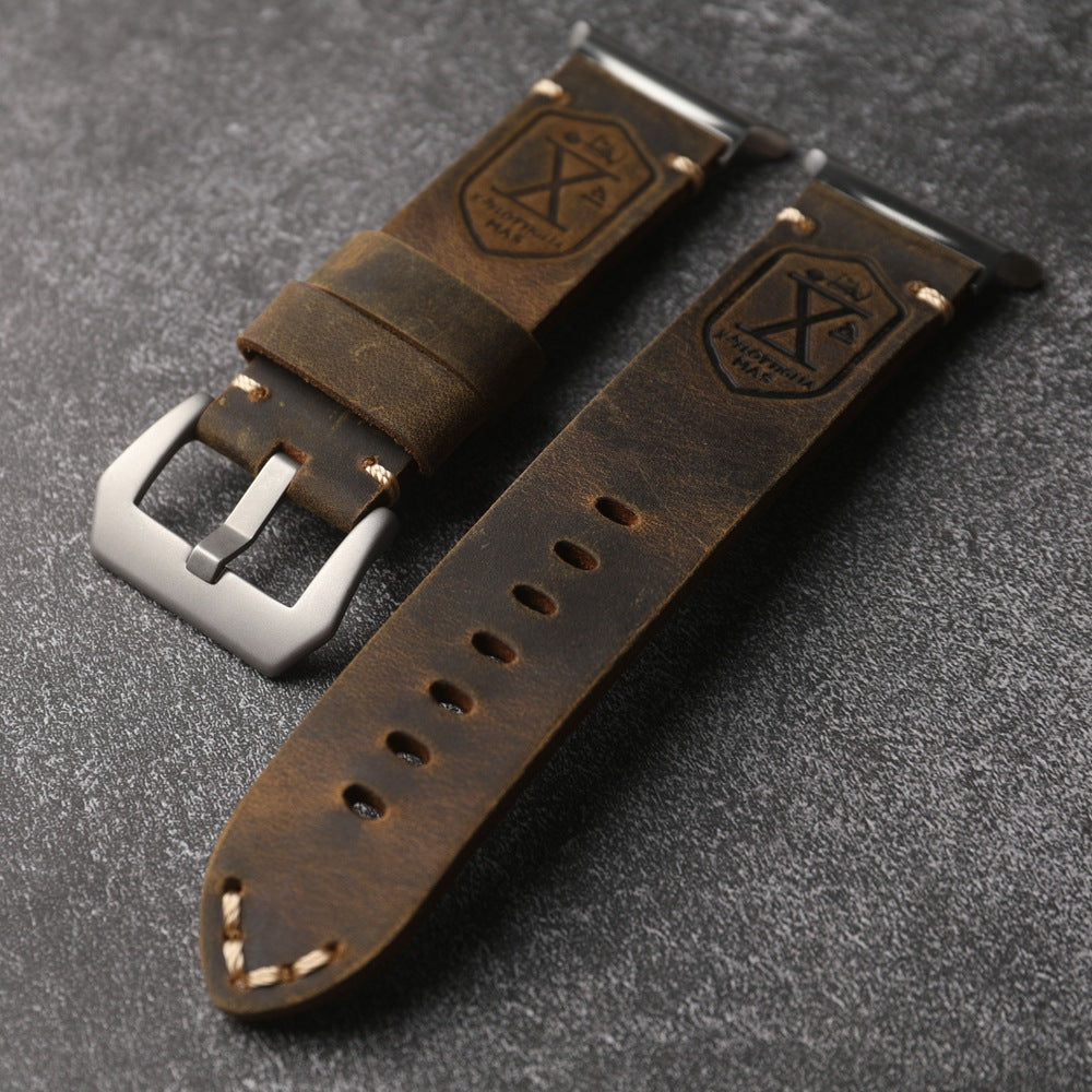 Watch Band Full-Grain Leather Hand-Stitched 47mm