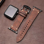 Watch Band Premium Leather Adjustable 316L Stainless Steel
