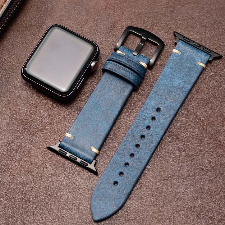 Watch Band Premium Leather Adjustable 316L Stainless Steel