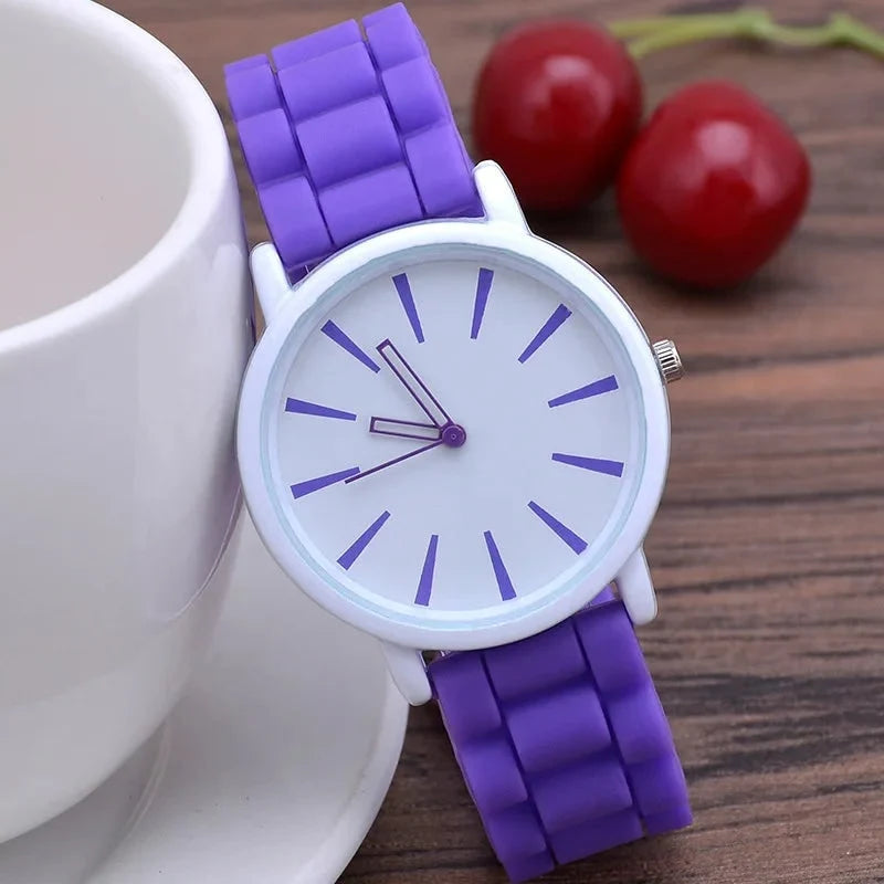 Watch Minimalist Stainless Steel Case Textured 20mm Strap