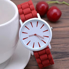 Watch Minimalist Stainless Steel Case Textured 20mm Strap