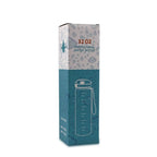 Water Bottle 1L Time Markers Leak-Proof Flip-Top