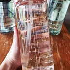 Water Bottle 2L Time Marker Built-In Straw