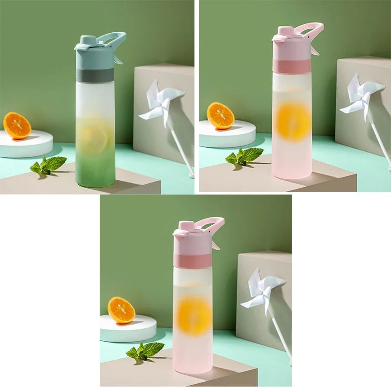 Water Bottle Dual-Function Mist & Drink Spout Leak-Proof