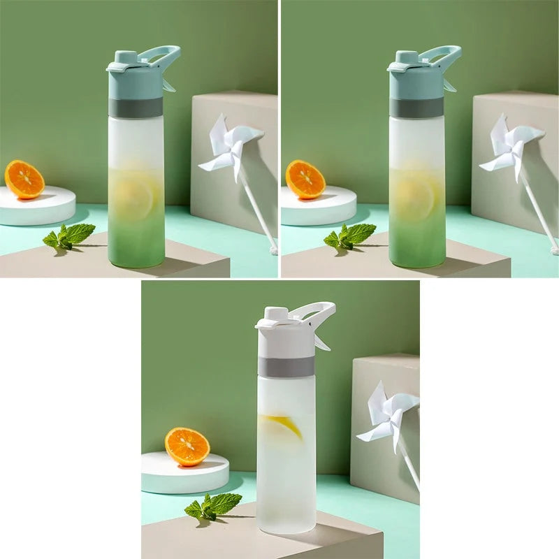 Water Bottle Dual-Function Mist & Drink Spout Leak-Proof
