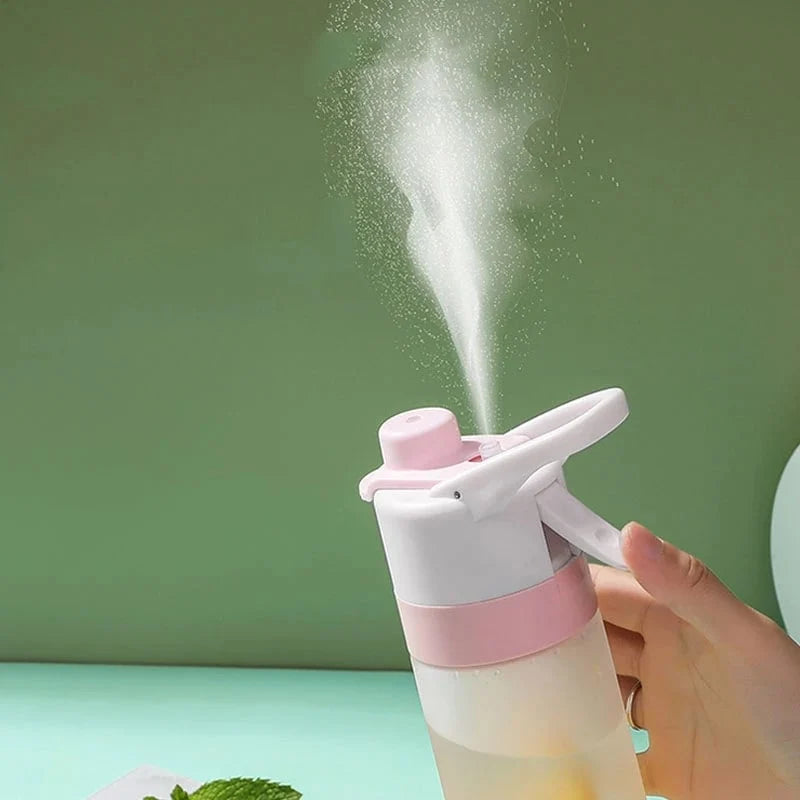 Water Bottle Dual-Function Mist & Drink Spout Leak-Proof