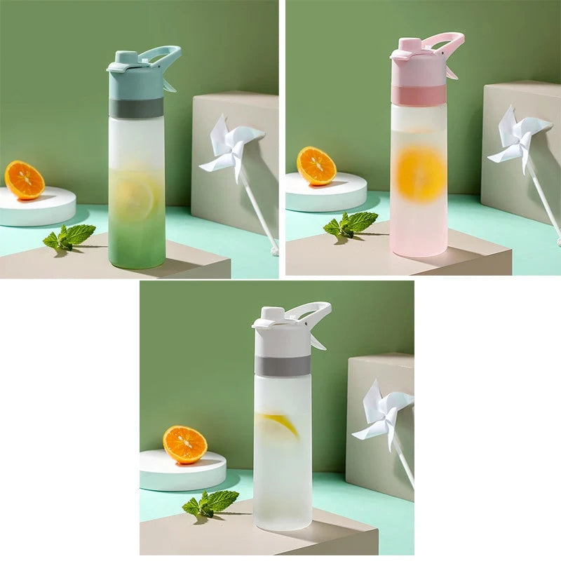 Water Bottle Dual-Function Mist & Drink Spout Leak-Proof