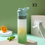 Water Bottle Dual-Function Mist & Drink Spout Leak-Proof
