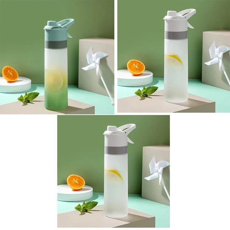 Water Bottle Dual-Function Mist & Drink Spout Leak-Proof