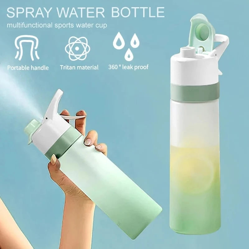 Water Bottle Dual-Function Mist & Drink Spout Leak-Proof