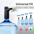Water Bottle Pump One-Button Rechargeable Fits 2–5 Gallon