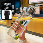 Water Jug 2 L Transparent Leak-Proof Screw Cap