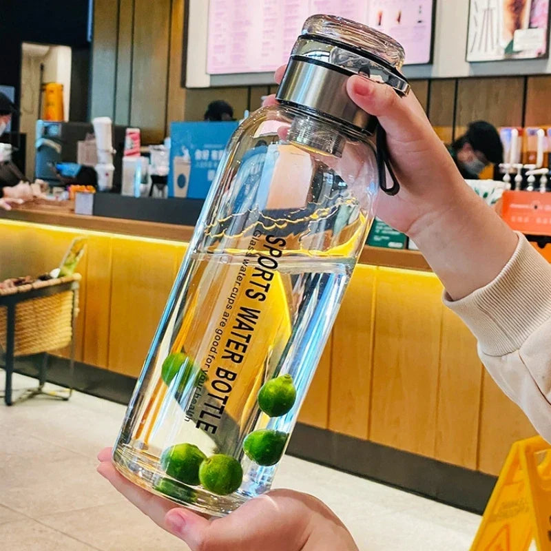 Water Jug 2 L Transparent Leak-Proof Screw Cap