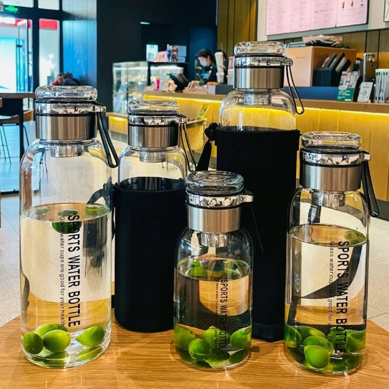 Water Jug 2 L Transparent Leak-Proof Screw Cap