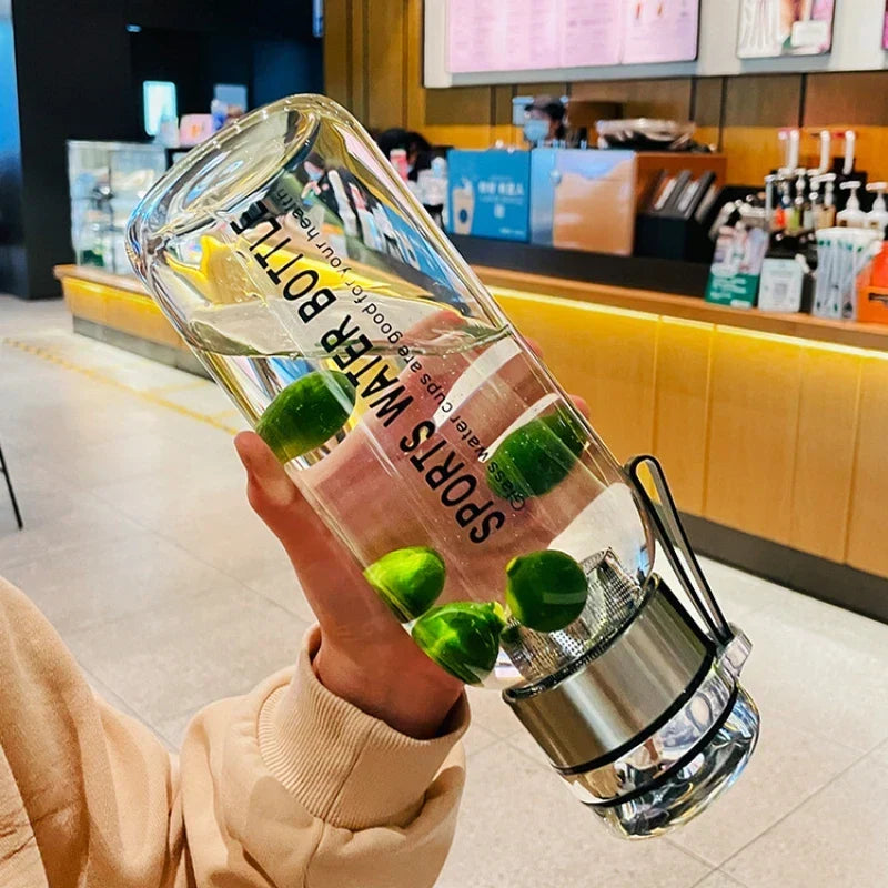 Water Jug 2 L Transparent Leak-Proof Screw Cap