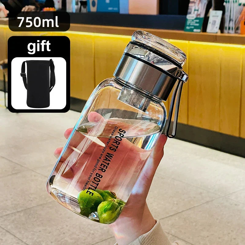 Water Jug 2 L Transparent Leak-Proof Screw Cap