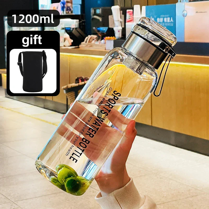 Water Jug 2 L Transparent Leak-Proof Screw Cap
