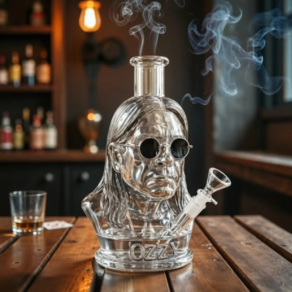 Water Pipe Portrait Bust Borosilicate Glass Removable Bowl