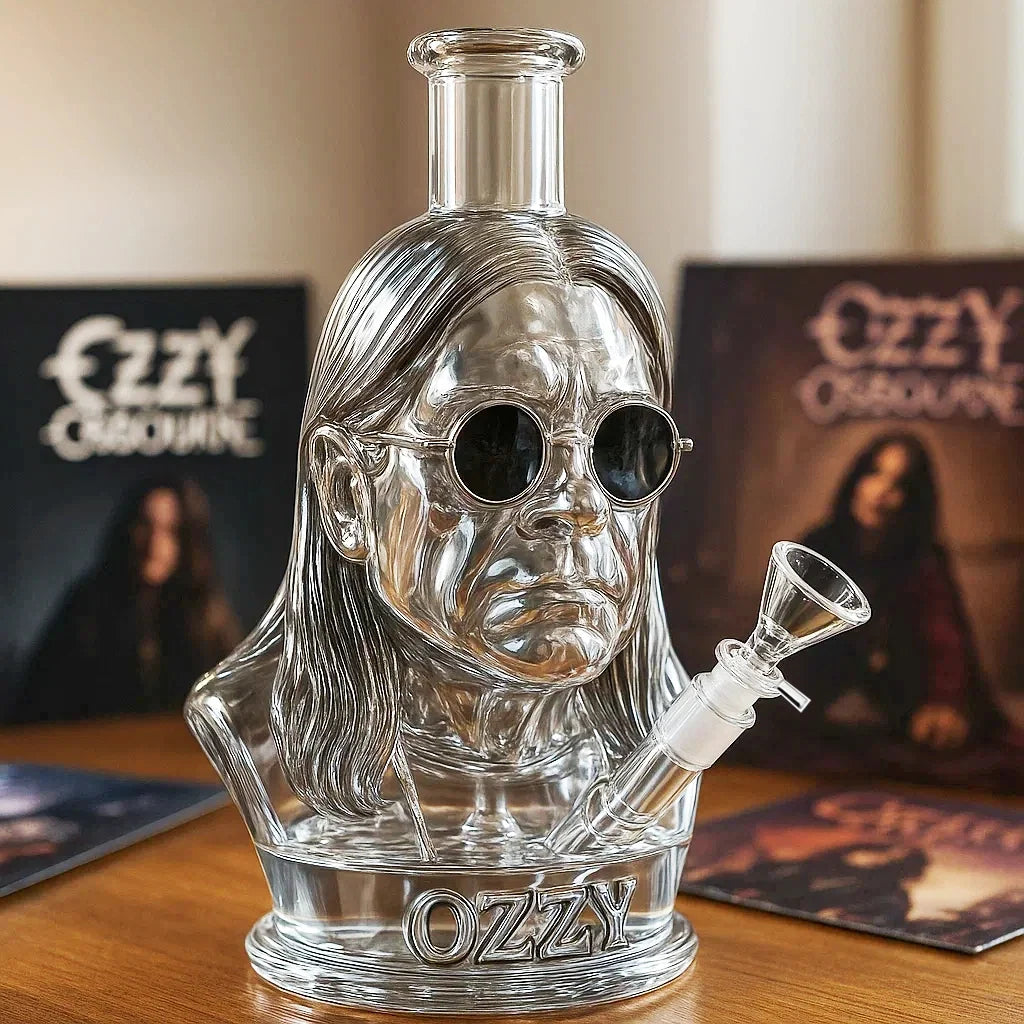 Water Pipe Portrait Bust Borosilicate Glass Removable Bowl