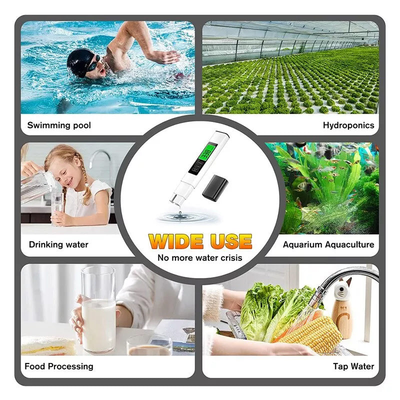 Water Quality Tester TDS & EC 4-in-1 Titanium Sensor
