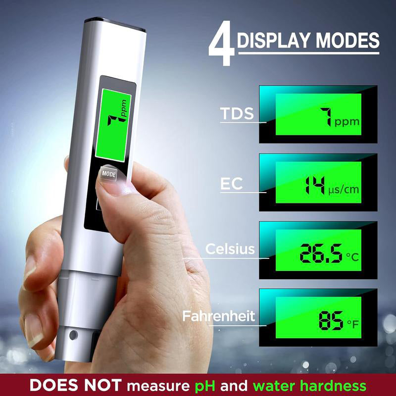 Water Quality Tester TDS & EC 4-in-1 Titanium Sensor