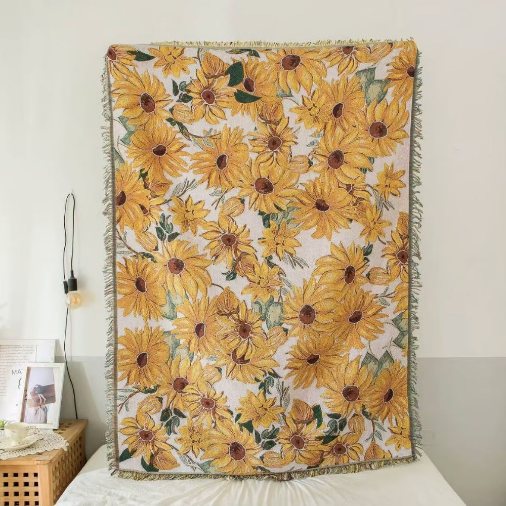 Water-Resistant Microfiber Floral Picnic Mat (71 x 51 in)