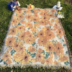 Water-Resistant Microfiber Floral Picnic Mat (71 x 51 in)