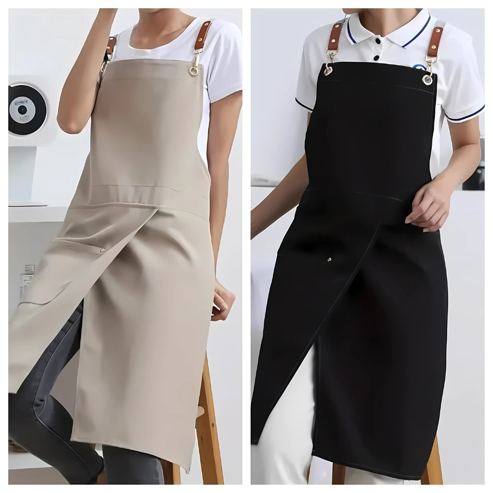 Water-Resistant Microfiber Split-Skirt Apron