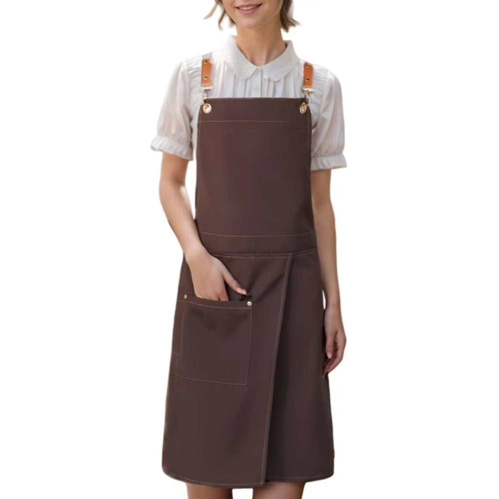 Water-Resistant Microfiber Split-Skirt Apron