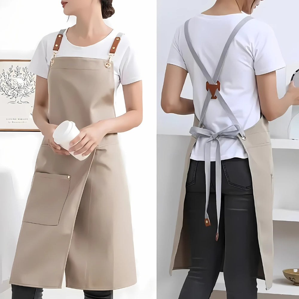 Water-Resistant Microfiber Split-Skirt Apron