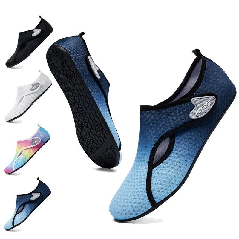 Water Shoes Sock-Style Anti-Slip Textured Rubber Sole