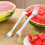 Watermelon Slicer 2-in-1 Fork Cutter Stainless Steel