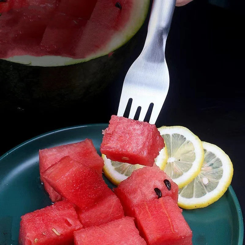 Watermelon Slicer 2-in-1 Fork Cutter Stainless Steel