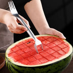 Watermelon Slicer 2-in-1 Fork Cutter Stainless Steel