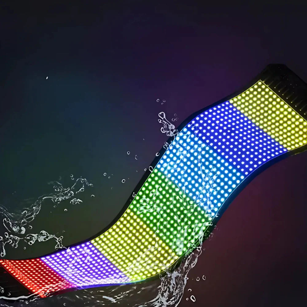 Waterproof App & Remote-Controlled RGB LED Message Panel (USB-Powered)