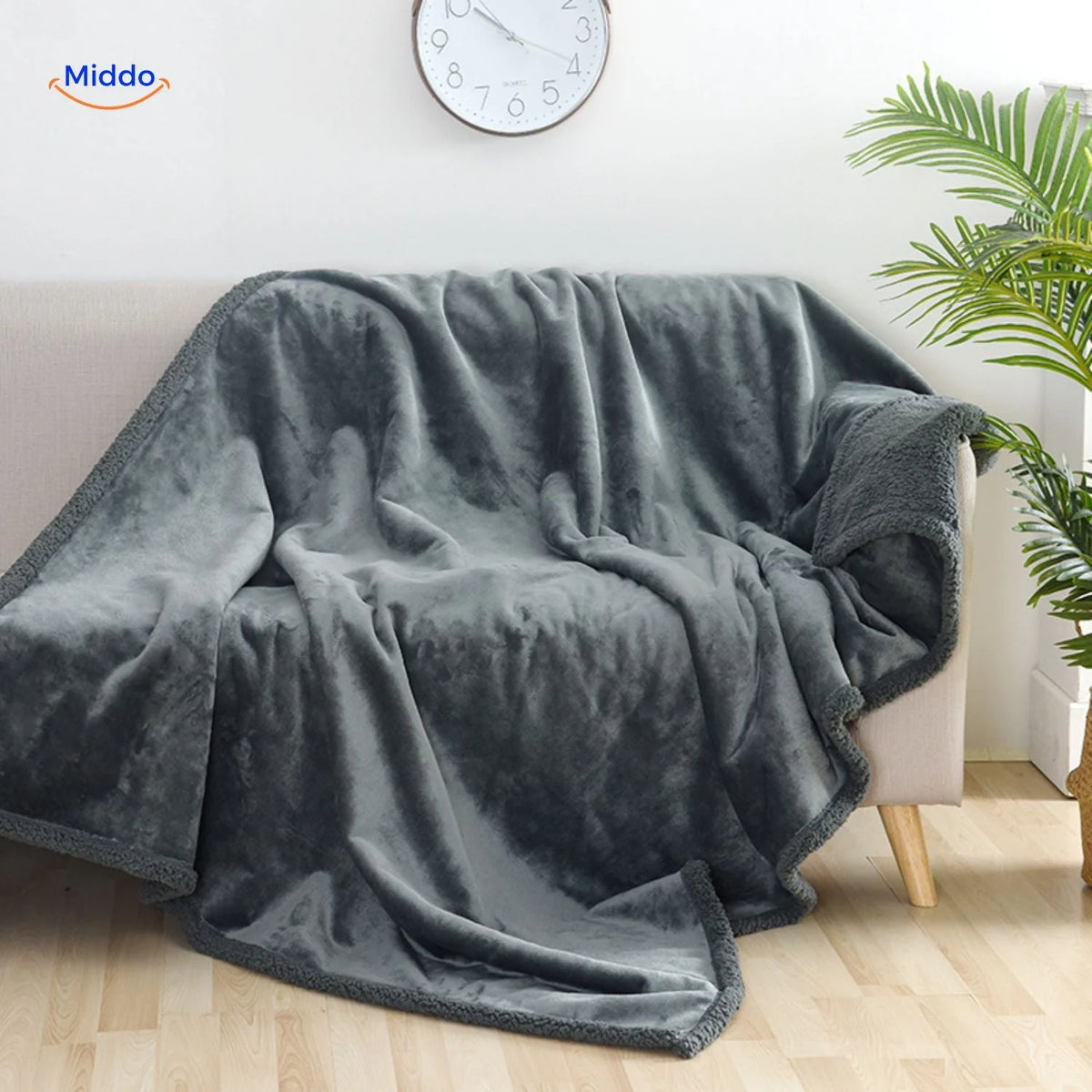 Waterproof Blanket Soft Velour Machine Washable