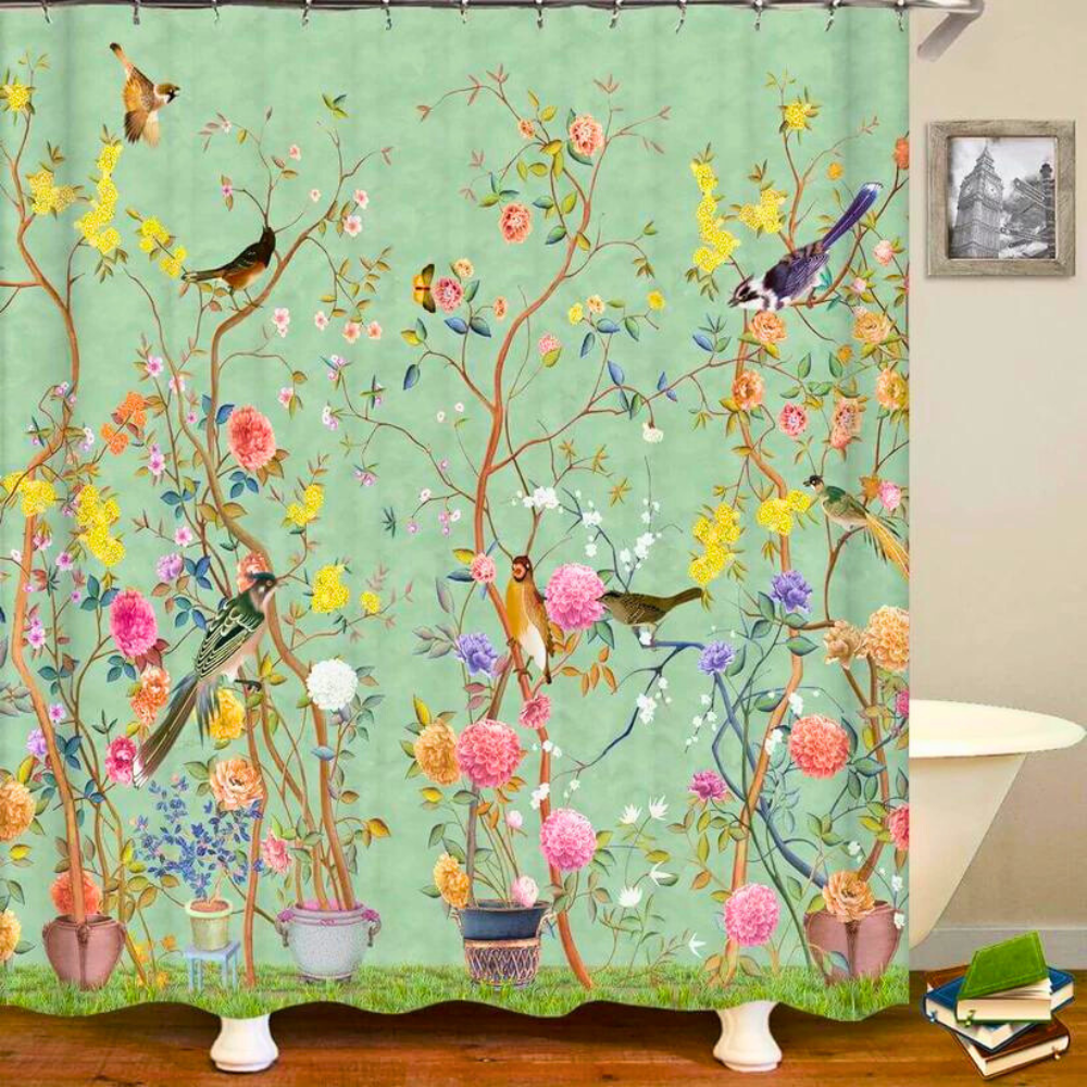 Waterproof Polyester Machine Washable Shower Curtain