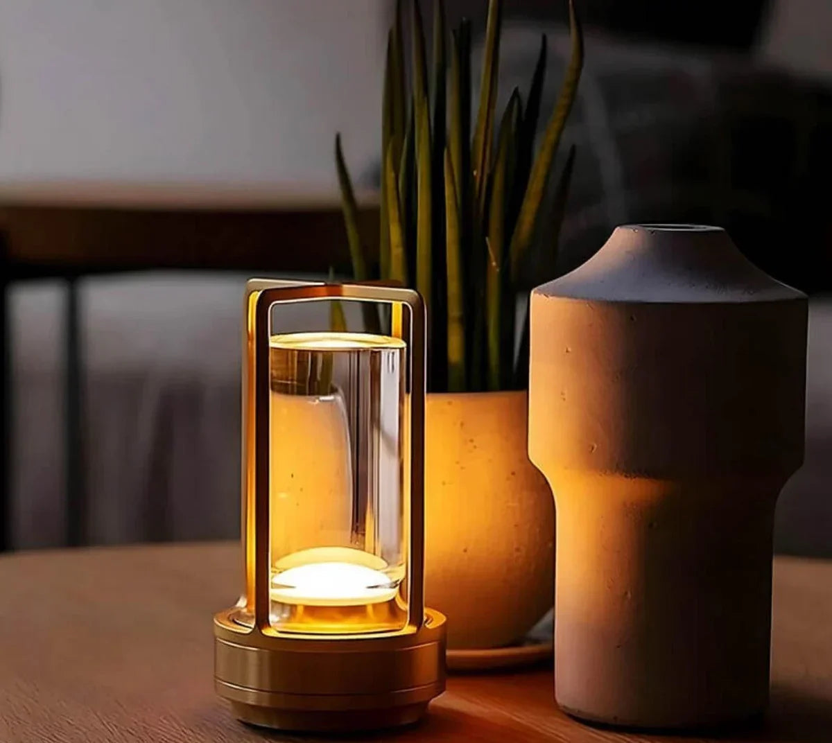 Waterproof Rechargeable Touch-Dimmable Crystal Table Lamp
