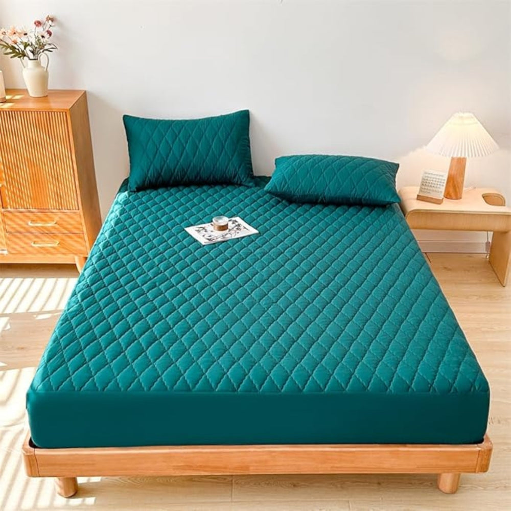 Waterproof Soft-Sanded Polyester Fitted Sheet Set (Deep Pockets)