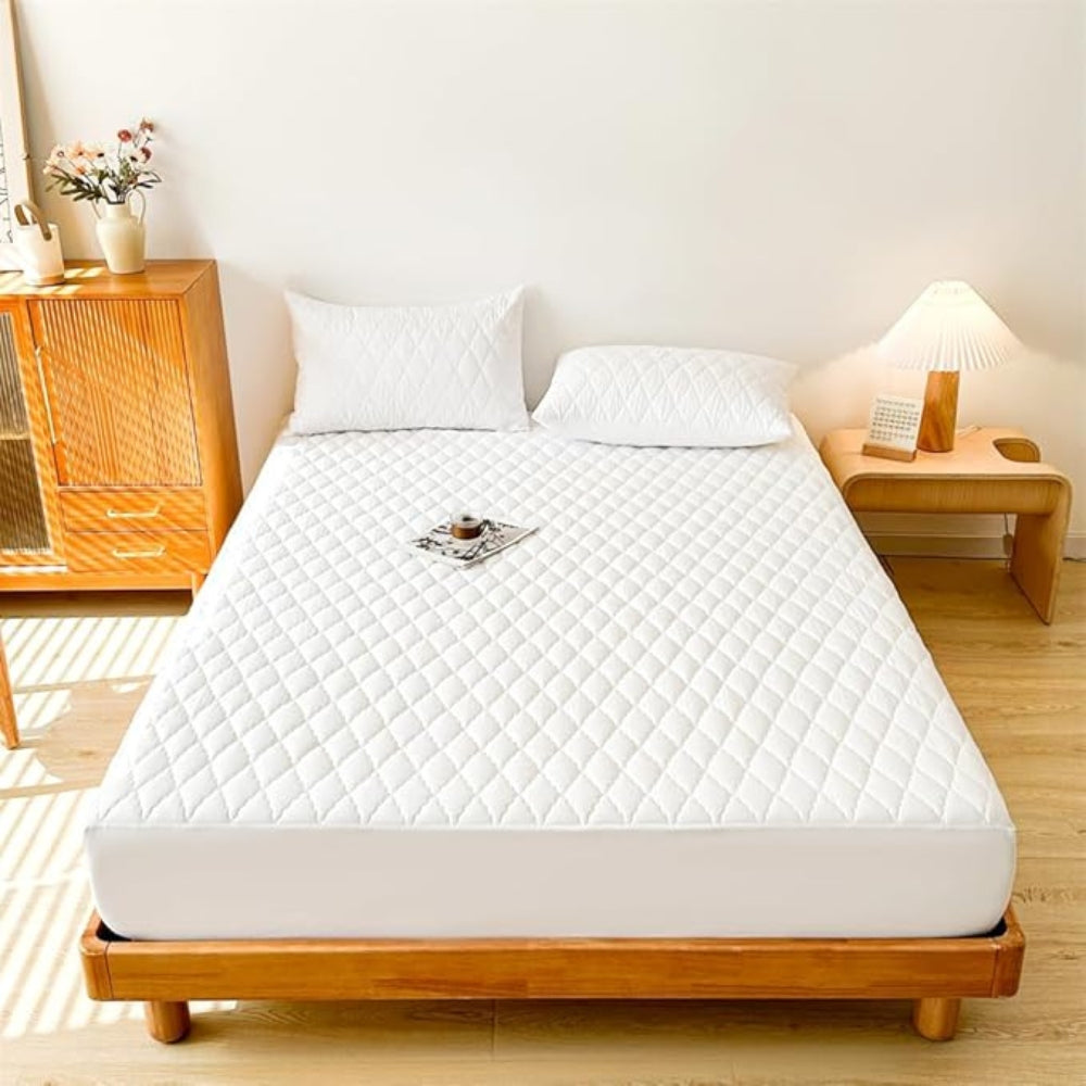Waterproof Soft-Sanded Polyester Fitted Sheet Set (Deep Pockets)