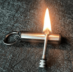 Waterproof & Windproof Stainless Steel Fire Starter Keychain