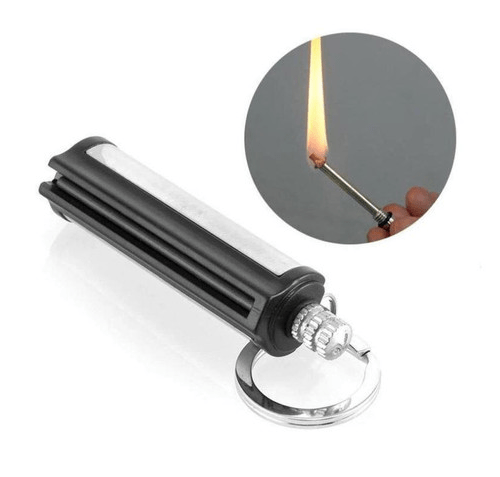 Waterproof & Windproof Stainless Steel Fire Starter Keychain
